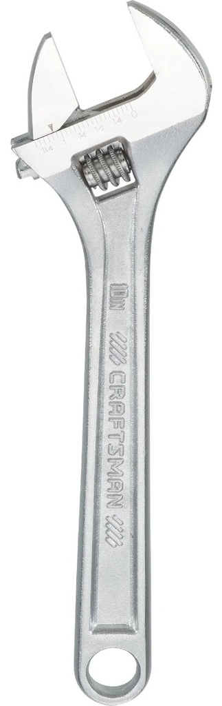 Llave ajustable Craftsman de acero cromada 10"