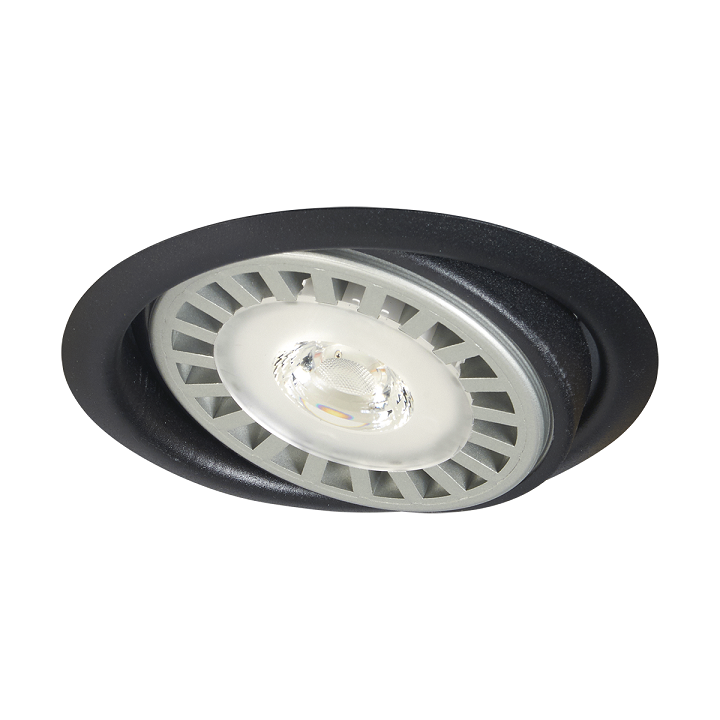 Embutir Halog. GU10 Negro TX