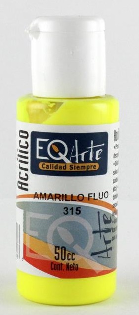 Acrilico Decorativo Amarillo Fluo 50Cc
