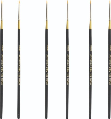 Pincel Quality Fibra Sintetica Toray Dorado Nº 0