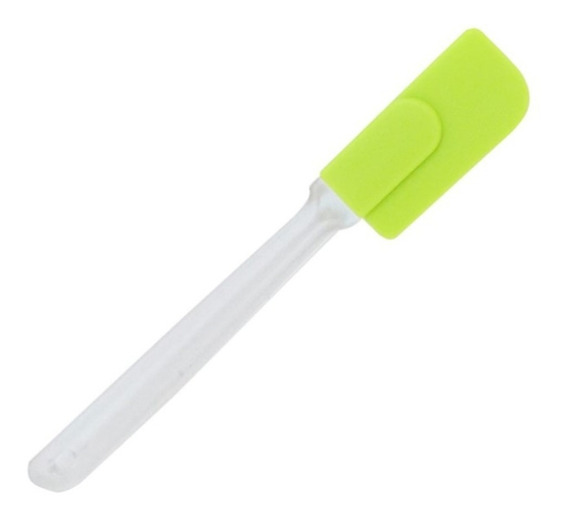 Espatula Silicona Verde Mango Bco