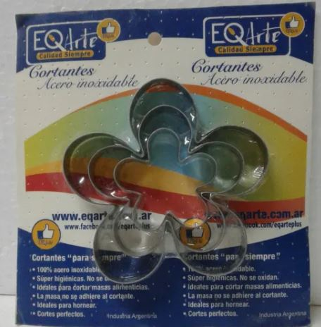 Cortante Acero Inox Flor Mini  X 3 Blister