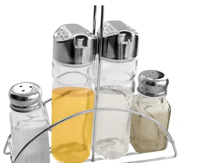 Condimentos Vidrio C/Exhib  Set X 4