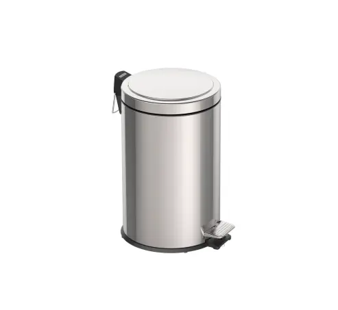 Cesto Acero Inox C/Pedal 5L Cilind.