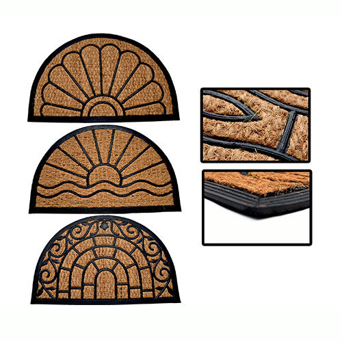 Felpudo Cocco  C/Goma 1/2 Luna 40x60