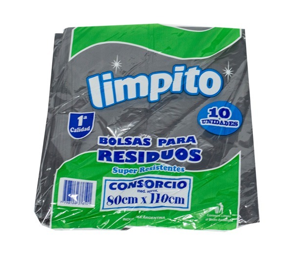 Bolsa Residuos Consorcio 80x110 Limpito Bolsa X 10 Unid