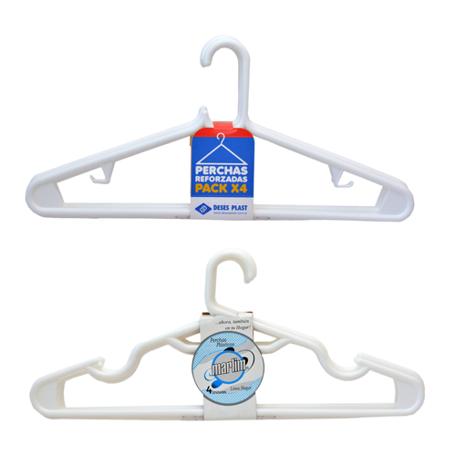 Percha X 4 Unid Plastica