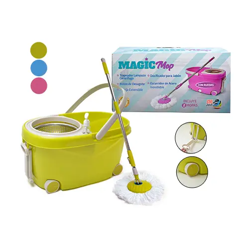Set Balde Esc + 2 Mop + Cabo Rueda