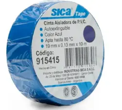 Cinta Aisladora Azul 19mm X 10 M Sica
