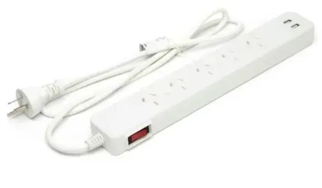 Prolongador Alargue Sica 5 Tomas 220v + 2 Cargadores Usb