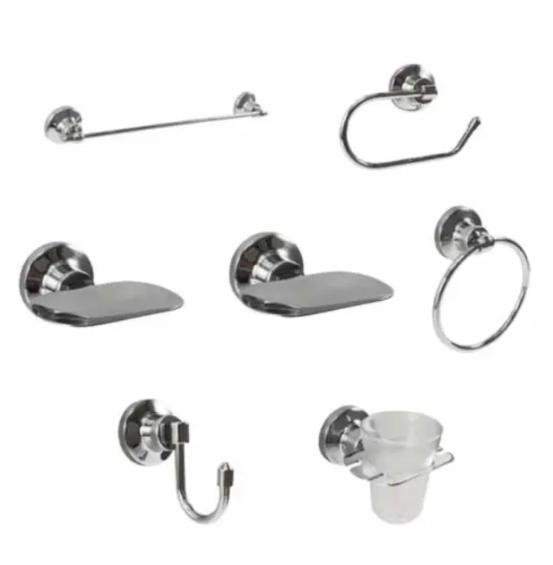 Kit Accesorios Baño  Denver 6 Piezas Cromo