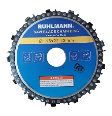 Disco Amoladora Con Cadena Motosierra 13 Dientes 115mm Ruhlmann