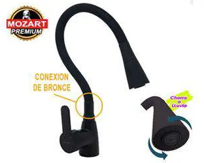 Monocomando Seul Negra Pico Cono