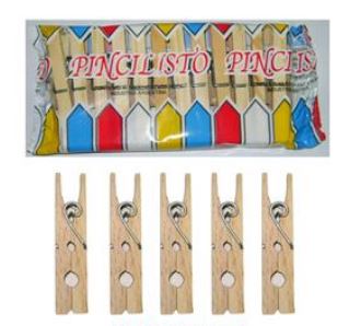 Broche De Madera X 12 Unid