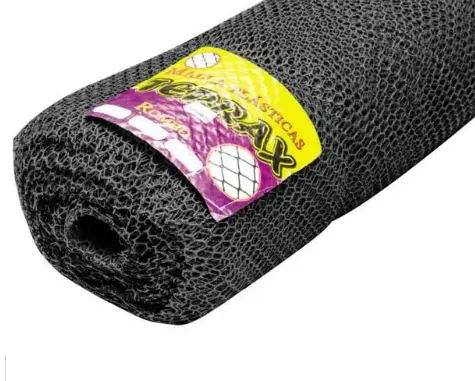 Tejido Plastico Terrax Malla ROMBO Nº5 X 1mt NEGRA