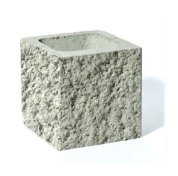 Bloque Mitad Simil Piedra Esquina Liso Portante 19x19x19 $ x Unidad (150 Unidades x Pallet)