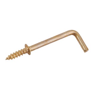 Piton Escuadra C/Tope Oro 1 1/4