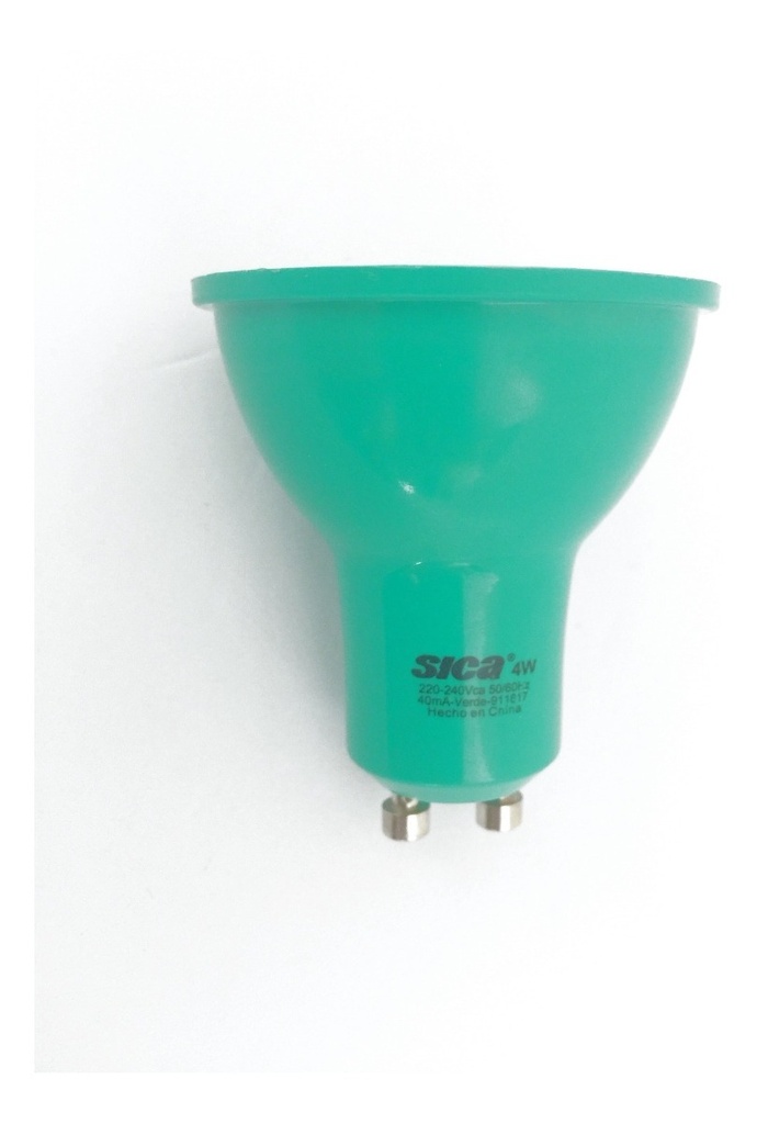 Lampara Led GU10 MR16 4W Verde