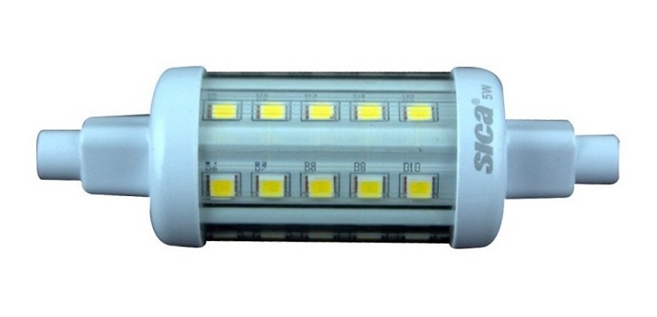 Lampara Led R7S  78mm 5W LUZ DIA