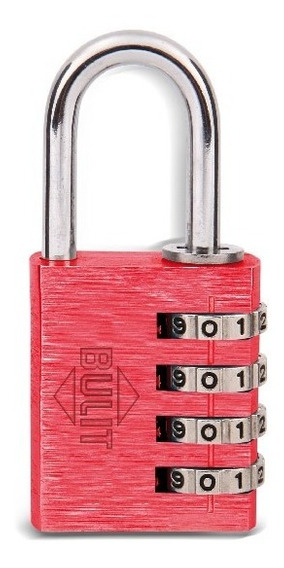 Candado De Aleacion  ALUMINIO 3 COMB. 40 MM ROJO