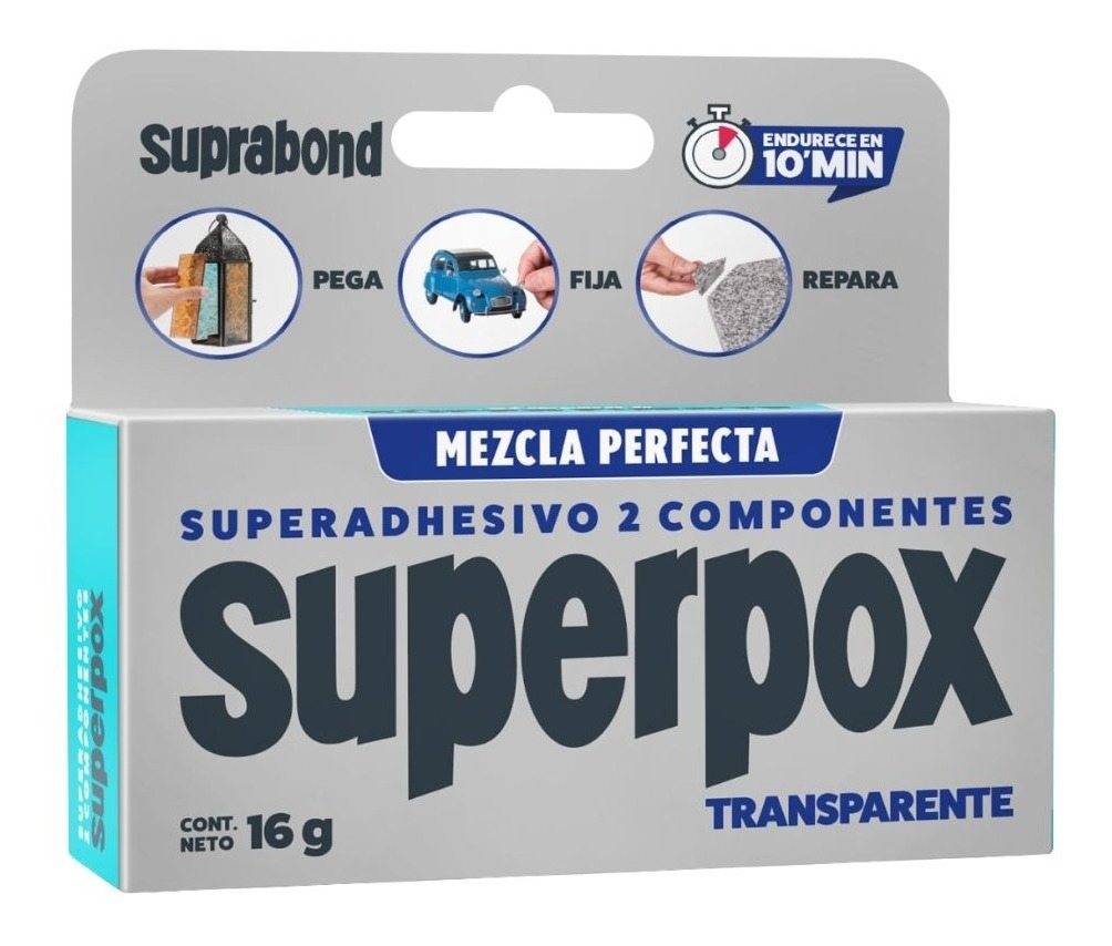 Superpox Superadhesivo Transparente Estuche X 16g