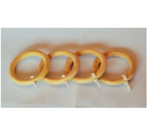 Argolla Lisa Con Gancho 14 Mm Natural