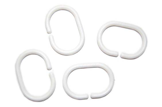 Gancho P/Cortina Plast.  Cadena Blanco X Doc