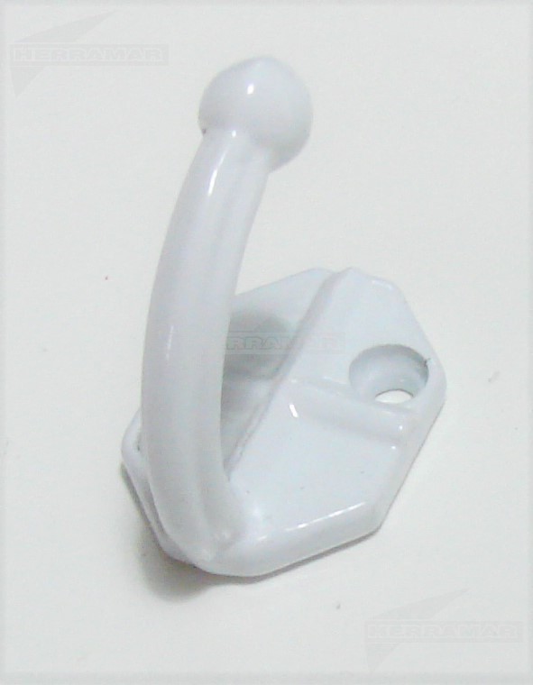 Percha Aluminio Blanco Un Gancho