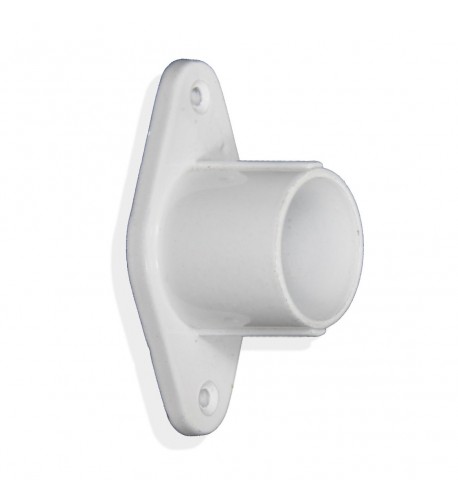 Soporte P/Caño Curvo Plast Ref Blanco X Par