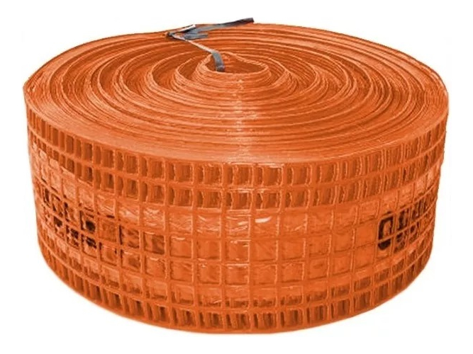 Malla De Advertencia Cloaca-Naranja 15cm $XMts (RolloX100mts)