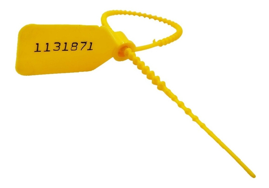 Precintos Numerados Amarillos Cola De Raton $X 10 Unid