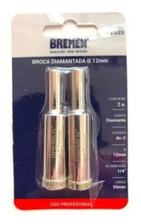 Broca Diamantada Ø5mm  $ X Unid (Blister X 2)