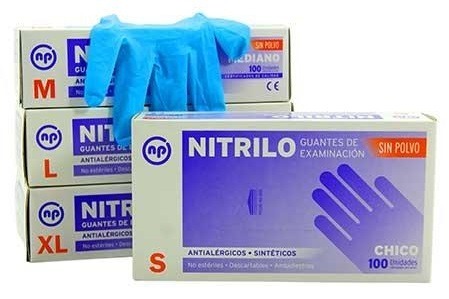 Guante Nitrilo Descartable Lavanda S/Polvo $ X Par