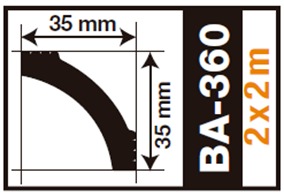 Molduras Decorativas Bliss Deco 35x35x2000mm
