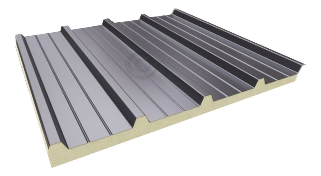 Chapa Panel Termoaislante PR Negra Y PU  1x6mt