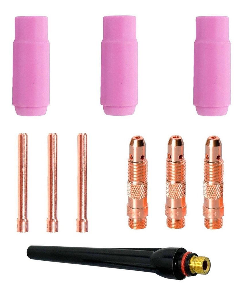 Kit De Consumible Para Tig, Buza N°6, Difusor 1.6 Y Mordaz