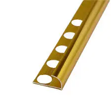 Guardacanto Alum Anod. Dorado Brillo 9mm $ X Tira 2.5Mt