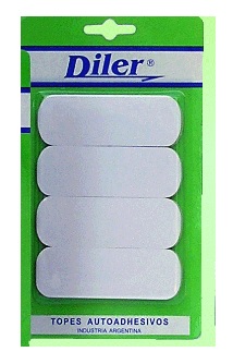 Tope Rectangular Blanco X 4