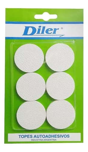 Tope Circular Blanco X 6