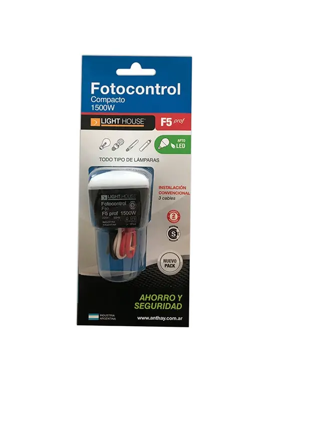 Fotocontrol Fijo Todo Tipo De Lamparas 1500w