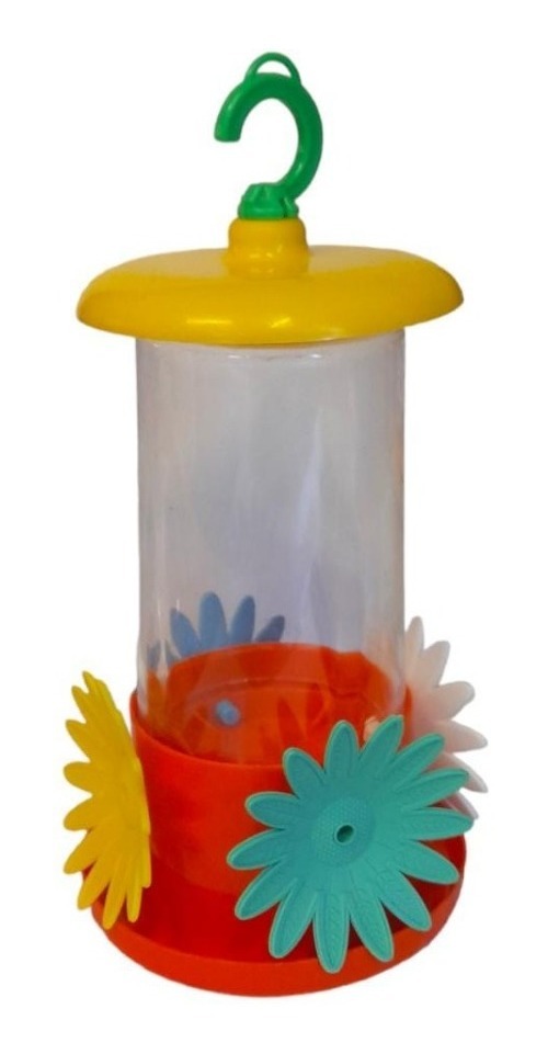 Bebedero Colibri con flores Plastico 