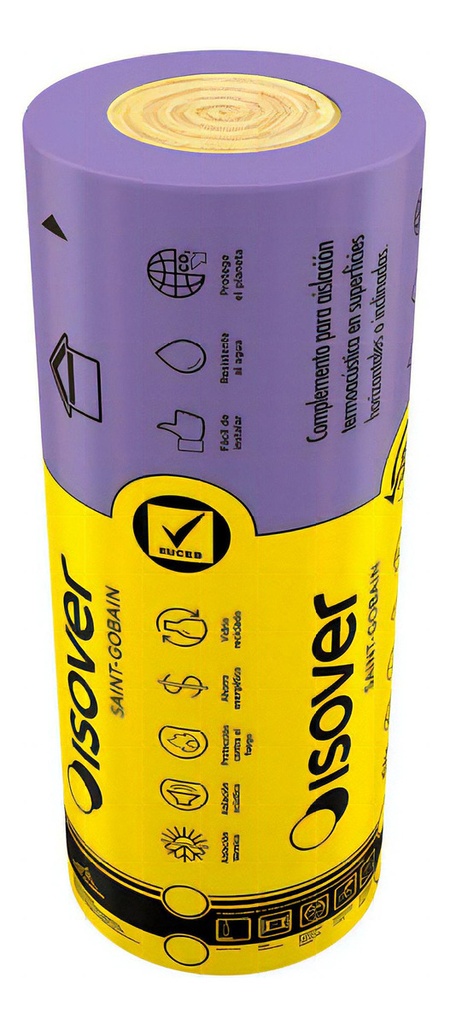 Lana De Vidrio Cubierta Plata Rollo 100mmx1.2x11m (13.2m2)