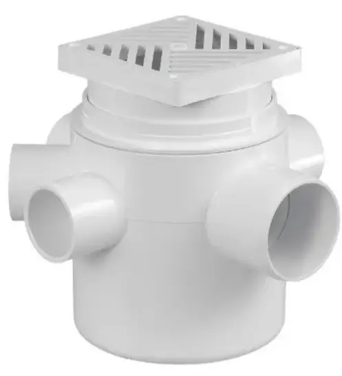 Pileta Patio 5 Entradas 10x10 Rejilla Acero Inox