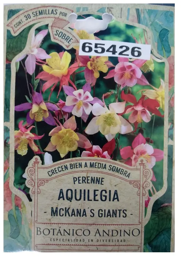 Semillas Flores Aquilegia Variada 30 Semillas X Sobre