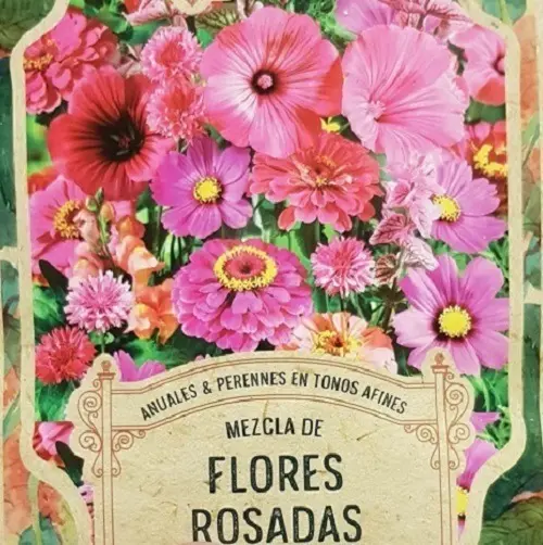Semillas Flores Rosadas 200 Semillas X Sobre
