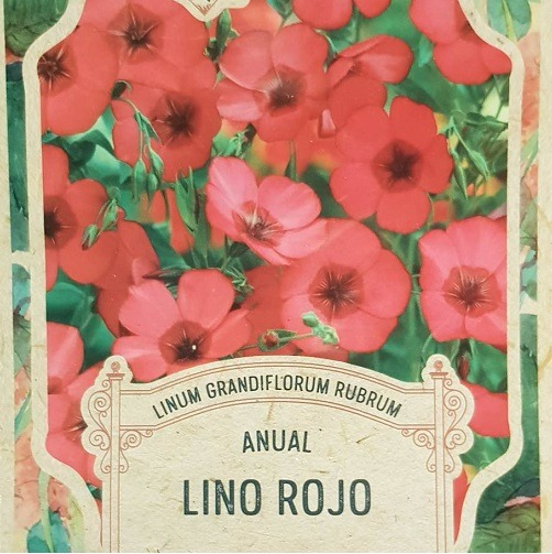 Semillas Flores Lino Rojo 80 Semillas X Sobre