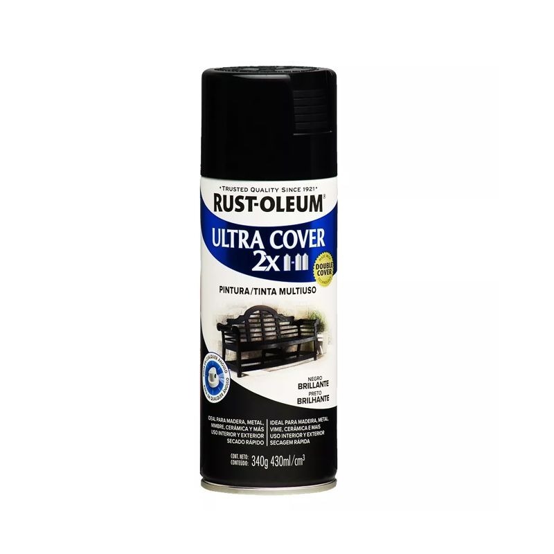 Pintura Aerosol Ultra Cover 2x Negro Mate