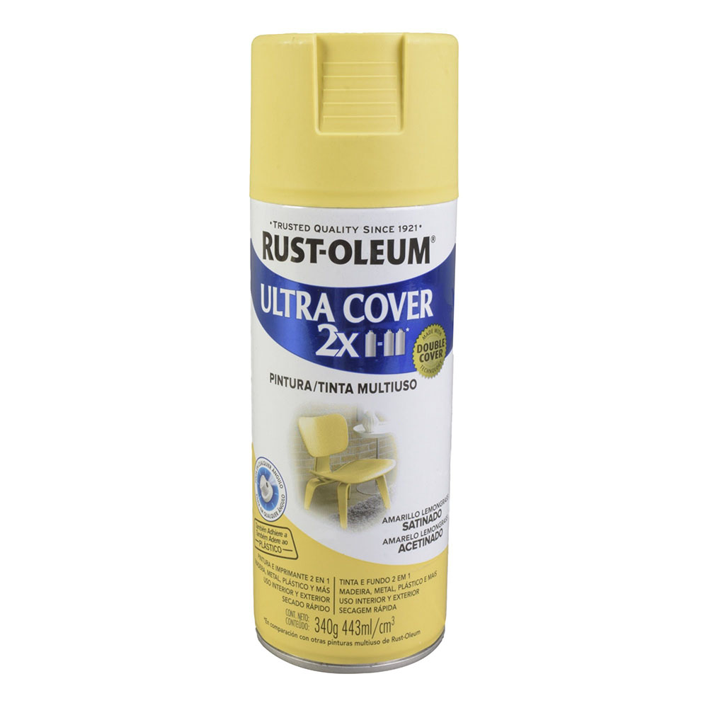 Pintura Aerosol Ultra Cover UC 2x Amarillo Lemon Satin 340gr