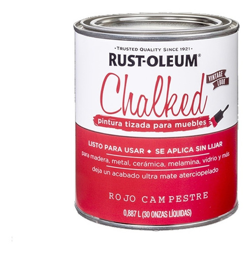 Pintura CH Chalked Brochable Rojo Campestre 0,887L