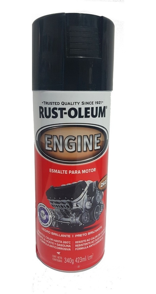Esmalte Motor Negro Brillante 340G